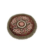 Vintage VERONA 9&quot; Doily Wedgwood Velvety Cotton Rayon w Gold Metallic Tr... - $184.96 MXN