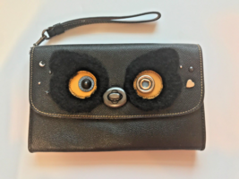 COACH Black Owl Steampunk Chain Crossbody Bag Convertible Wristlet/Clutch - £109.61 GBP