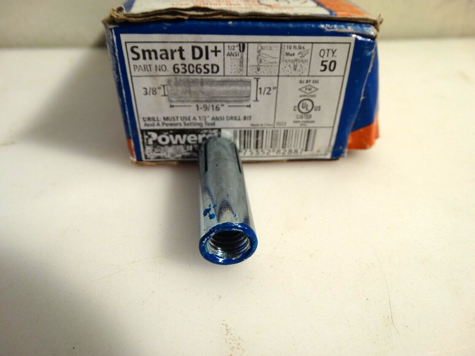 Powers Fasteners Smart DI+ 6306SD.Steel Drop In Anchors 1-9/16”x3/8”x1/2... - $19.80