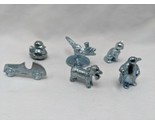 Lot Of (6) Monopoly Crooked Cash Metal Player Pawns Dinosaur Car Duck Ca... - $6.92