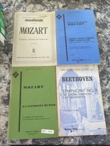 vintage lot of 4 musical scores Beethoven Mozart Kalmus - £17.11 GBP