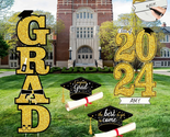 Gold Graduation Party Outdoor Decorations for Class of 2024-2024 GRAD Ca... - $23.36