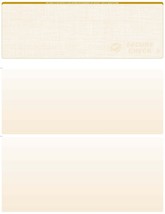 100 Blank Check Stock Paper - Check on top  Model 7219- Linen- Gold - $52.09