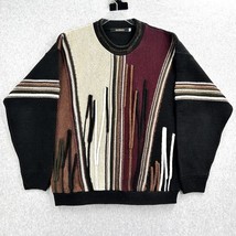 Vintage 90’s Bachrach Textured Sweater All Over 3D Print Mens Large Made... - €31,13 EUR