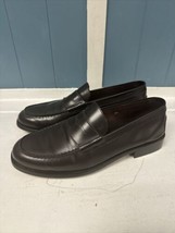 TODS Italy Men&#39;s Penny Loafer Size 8.5 Black Leather Driving Dress Shoe - $88.11