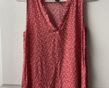 Gap Tank Top Womens Size S V Neck Floral Sleeveless Red White Blue Casual - $8.70