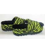 UGG Maxi Slide Key Lime &amp; Black Tiger Stripes Real Fur Platform Sandals ... - $94.35 CAD