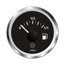 Veratron 52MM (2-1/16&quot;) ViewLine Fuel Level Gauge 0-1/1 - 3-180 OHM - Black Dial - £43.17 GBP