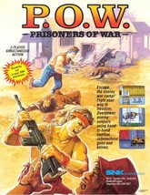 POW Prisoners Of War Arcade FLYER Original NOS Video Game 1988 Vintage R... - $36.00