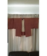 Japanese Kimono Vintage Jacket Coat Coral color Woven - $53.50 CAD