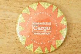 Vintage Advertising 1990 Pinback Button Cargo American Eagle AMERICAN AIRLINES - £10.26 GBP