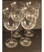 4 Waterford Crystal Stemware Marquis Wine Glasses Goblets 10&quot; tall Tulip... - £156.89 GBP