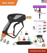 Short Power Washer Gun with 360° Swivel &amp; Quick Connect for Easy Maneuve... - $906.07 MXN