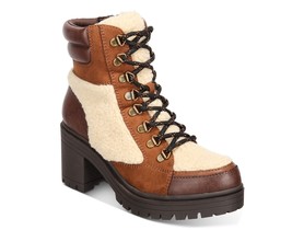 Sun + Stone Women&#39;s Cookie  Brown Zipper Booties Shoes 9.5 M B4HP - $44.95