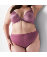 Lane Bryant CACIQUE Silky No Show FRENCH CUT Brief Panty MAUVE PINK Plus... - $21.80 CAD