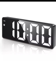 2-LED Mirror Alarm Clock GH0712L, HD Digital Hi/Low Brightness Silent Bu... - £6.18 GBP