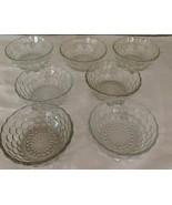 Set Of *7* Vintage Anchor Hocking Bubble Glass 4.25&quot; Fruit / Dessert Bowls - $19.80