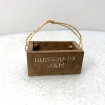 Miniature Homemade Jam Wood Box Basket Case Kitchen Doll House Decor - $12.99