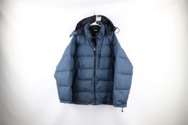 Vtg 90s Gap Mens Large Distressed Down Insulated Reversible Hooded Puffer Jacket - £54.47 GBP