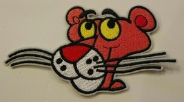 Pink Panther~Embroidered Patch~4 3/4&quot; x 2 5/8&quot;~Cartoon Comedy~Iron or Se... - $4.66