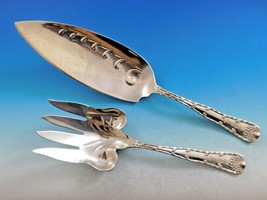 Wave Edge by Tiffany Sterling Silver Fish Serving Set Decorated Blade 2 pcs - £1,406.94 GBP