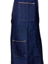 Grilling Apron Dark Wash Plain Denim Two Pockets Made in India new Chef Barbecue - £7.13 GBP