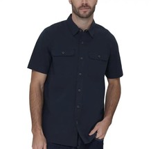 Sierra Designs Men&#39;s Size Large Short Sleeve Button Down Blue Tech Shirt - £11.23 GBP