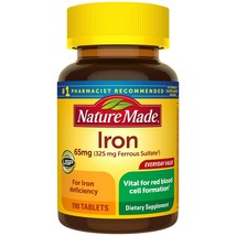 Nature Made Iron 65 mg (from Ferrous Sulfate) Tablets, 190 Count  for Red Blood+ - $19.79