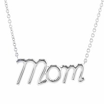 SwaraEcom 14K Gold Plated Mom Loves Pendant Necklace with Free 18&quot; Chain (Rose-G - £37.61 GBP