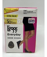 L&#39;eggs Everyday Knee Highs Suntan Reinforced Toe 12 Pair Bonus Pack One ... - $11.99