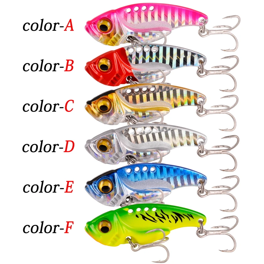 Sporting 1Pcs 3D Eyes Winter Metal Vib Blade Lure 7g 10g 15g 20g Sinking A Baits - £23.84 GBP