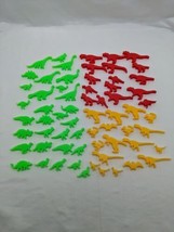 Lot Of (64) 3D Printed 1&quot;- 2 1/2&quot; Dinosaur Token Figure Pieces Red Orange Green - £31.70 GBP