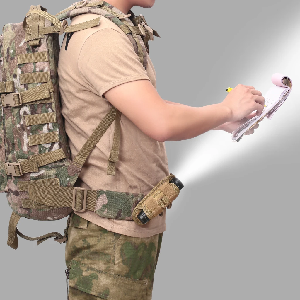 Sporting Outdoor Hiking Rotatable 360 Degree Flashlight Pouch Hunting A Survival - £23.35 GBP