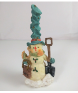 Vintage J.T.S International Snowman With Tall Hat Shoveling Snow 6.75&quot; F... - €13,35 EUR
