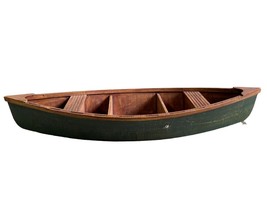 34” Wooden Row Boat Canoe Wall Tier Display Shelf Nautical Wood - $54.44