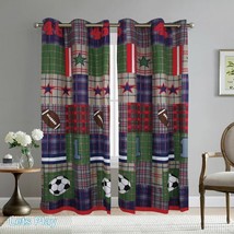 Kids Boys Girls Bedroom Sports Star Lets Play Football And Curtain Set-
... - $18.04
