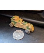 Vintage Tootsietoy Tootsie Toy US Army Armored Car Black Wheel WWI Milit... - $44.54