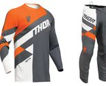 Thor MX Charcoal Orange Sector Checker Dirt Bike Riding Adult Gear Jerse... - $102.90