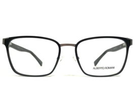 Alberto Romani Eyeglasses Frames AR20202 BK Black Gray Square 54-18-140 - £43.92 GBP