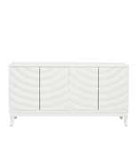 Elegant Wavy-Door Sideboard: 4-Door Storage - $543.33 CAD