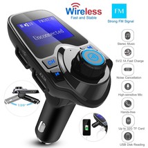 Car FM Transmitter Mp3 Player Radio Adapter HandsFree Dual USB Charger AUX In - £29.71 GBP