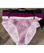 DKNY ~ Women&#39;s Bikini Underwear Panties Nylon Blend 3-Pair ~ L - $24.74