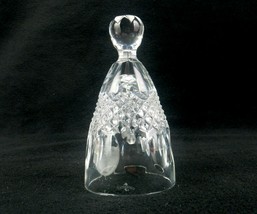 Waterford Crystal Glass Bell, Thumbprint Skirt, Diamond Pattern, Knob Handle - £23.83 GBP