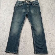 Levi&#39;s Mens Blue 505 Medium Wash Pockets Denim Straight Leg Jeans Size 36X32 - £21.79 GBP