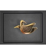 Laurel Burch Gold Plated Double Mynah Bird Brooch Pin Vintage 1980s - £23.25 GBP
