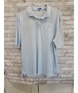 Stitch Golf Polo Shirt Mens XL White Blue Designs Short Sleeve Performance - $536.91 MXN