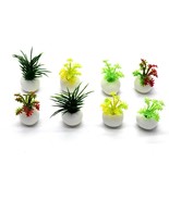 8Pcs Tiny Miniature Fake Flower Pot Simulation Bonsai Decorative Grass G... - £15.44 GBP