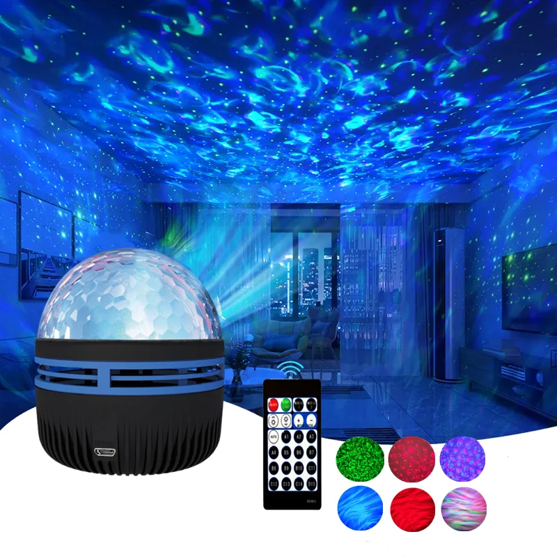 LED Galaxy Projector Night Light Starry Moon Lamp Bedroom Decoration 7 C... - $7.93