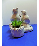 NEW GC Home Decor Potpourri Holder Birds Faux Plant Figurine Mom Baby Birds - £13.04 GBP