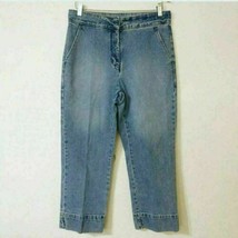 VTG Y2K Tommy Hilfiger High Waist Jeans 12 Cropped Capris Straight Leg L... - £15.27 GBP